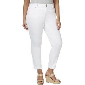 INC White Boyfriend Jeans Plus Size 18W Brand NWT